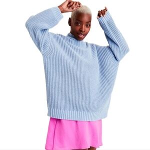 American Eagle Outfitters Light Blue Chunky Turtleneck Sweater
